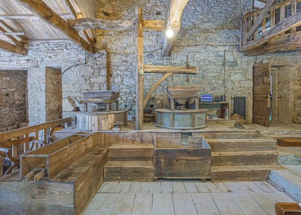 1030- Galicia, La Coruña, Cesures, Casa de campo, salon en mill