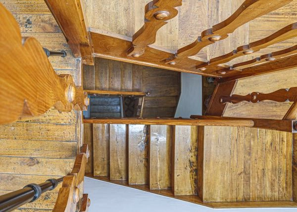 1270- Galicia, Lugo,Mondoñedo, casa de campo, escalera 1