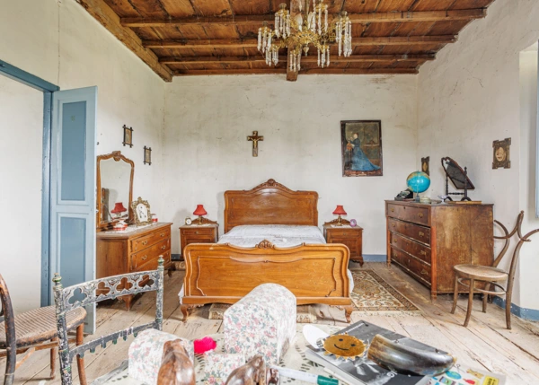 1195-Galicia, Lugo, Sarria, country house, bedroom 1