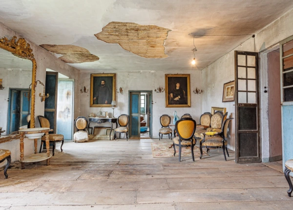1195-Galicia, Lugo, Sarria, country house, living room