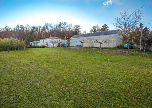 Galicia, Lugo, Castroverde, country house, and barns from land 2