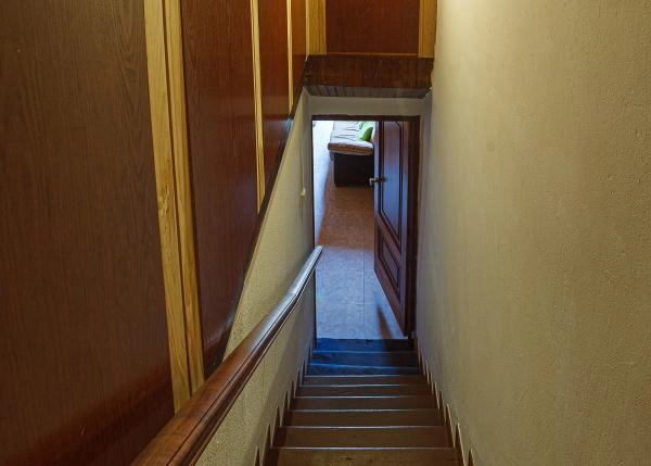  Galicia, Lugo, Pol, casa de campo, granja, escalera