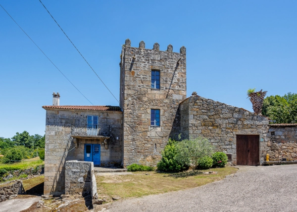 1257-Galicia, Ourense, Lamela, casa de campo, Vista lateral