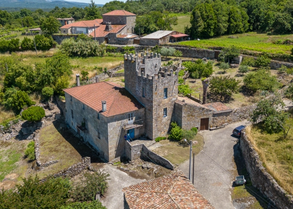 1257-Galicia, Ourense, Lamela, country house, arial view 1
