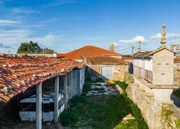 Galicia, Lugo, Antas de Ulla, country house, arial view 4
