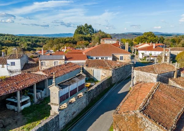 Galicia, Lugo, Antas de Ulla, country house, arial view 9