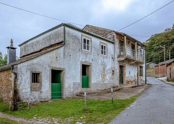 1362- Galicia, Lugo, Gondaisque, casa de campo, vista frontal