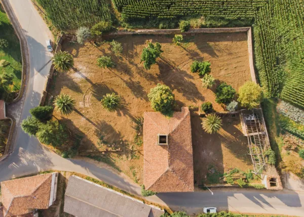 1363- Galicia, Pontevedra, Lalin, Country house arial view 1