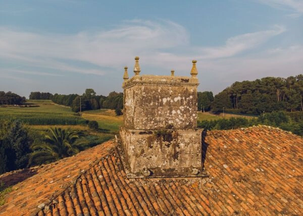 1363- Galicia, Pontevedra, Lalin casa de campo, vista area 2