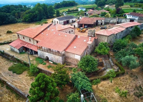 Galicia, Lugo, Panton, country house, pazo, arial view 1
