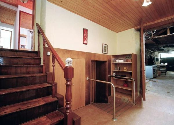 1396- Galicia, Lugo, Lancara, casa de campo, escalera