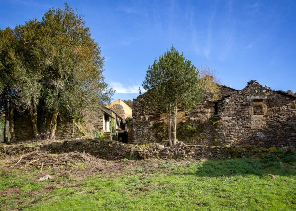 Galicia, Ourense, Lebozan, grupo de casas 1