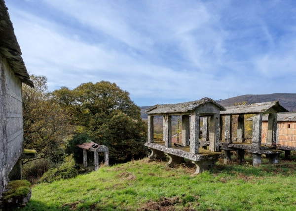 Galicia, Ourense, Lebozan, horreos 2