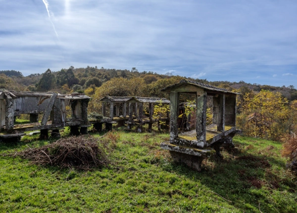 Galicia, Ourense, Lebozan, horreos 3