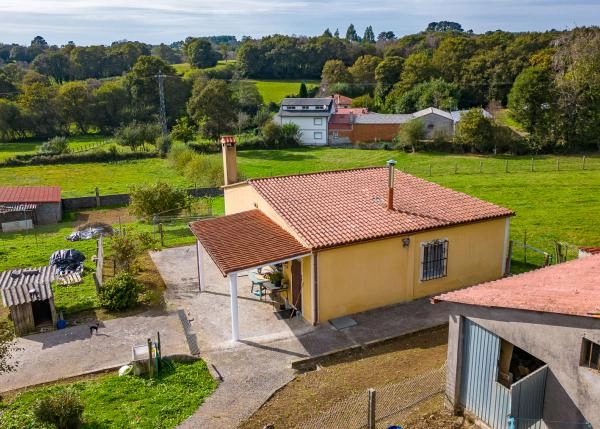 Galicia, Coruña, Toques, country house, arial view 2