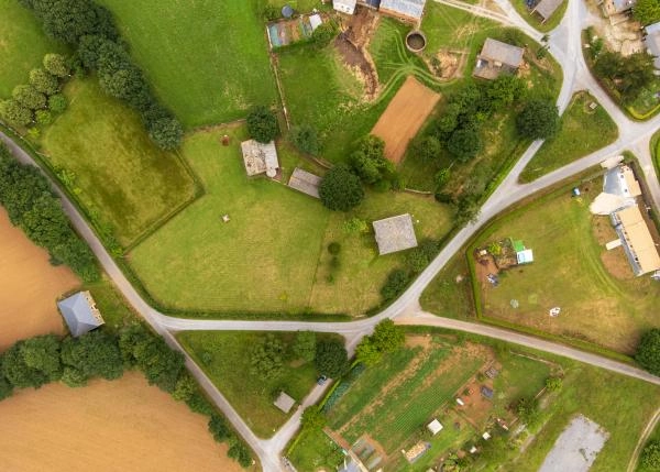 1533-Galicia, Lugo, Castro de Rei, country house, arial view 5