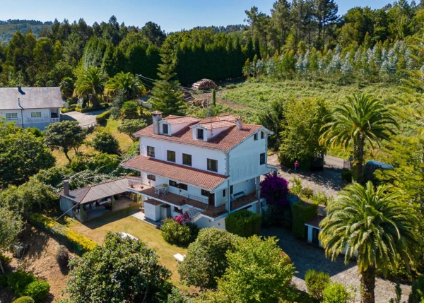 Galicia, la Coruña, Pontedeume, Country house, arial view 1