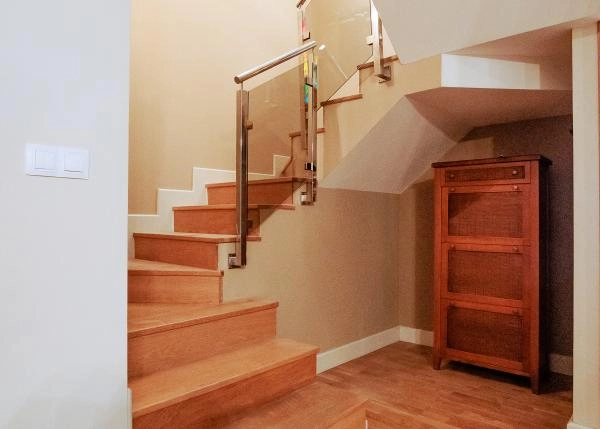 Galicia, Lugo, Castro de Rei, chalet, staircase 