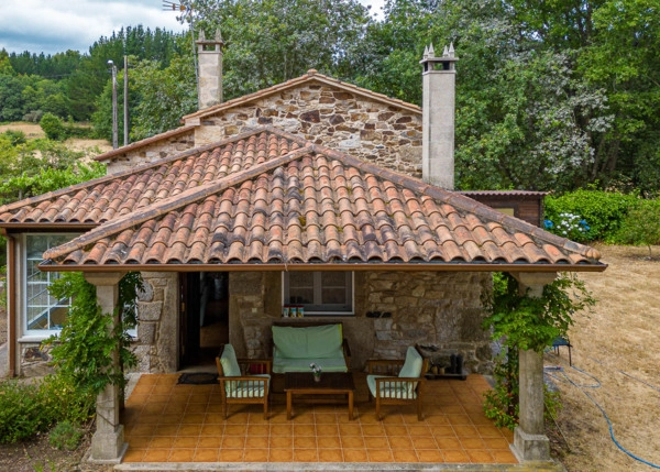  Galicia, Lugo, Antas de Ulla, casa de campo, terraza