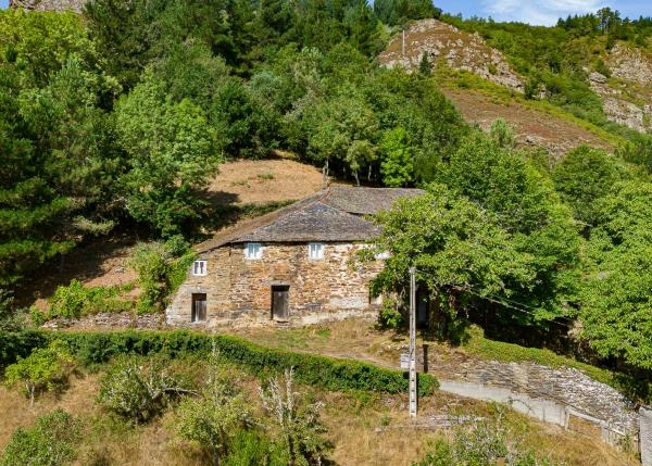 Asturias, La Muria, hamlet, arial view 2