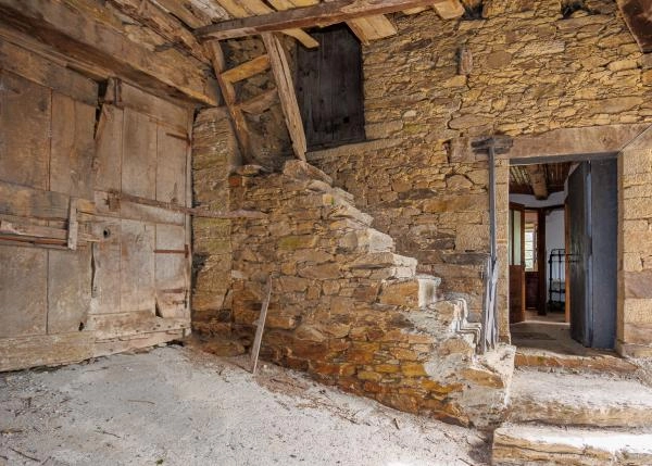 Asturias, La Muria, hamlet, entrance to house