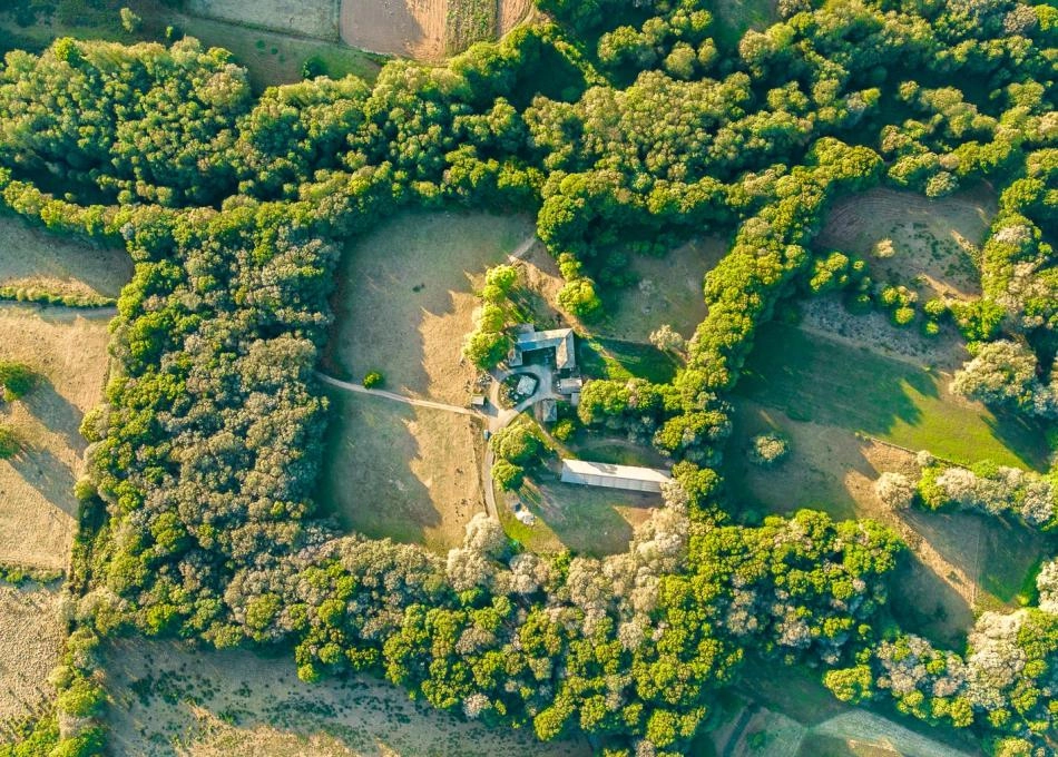 Galicia, Lugo, Outeiro de Rei, vista area 3