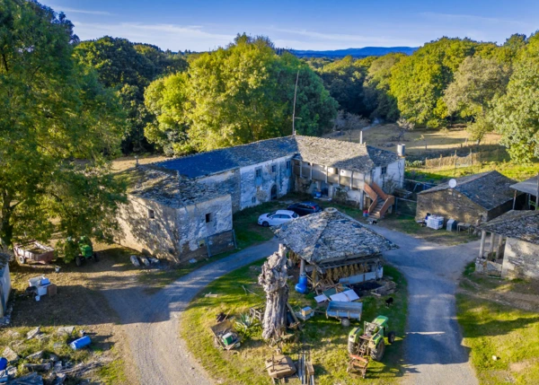 Galicia, Lugo, Outeiro de Rei, arial view 2