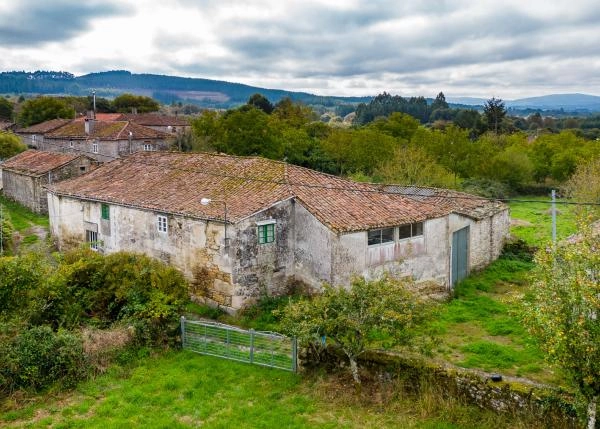 -Galicia, Lugo, Palas de Rei, casa de campo vista area 1