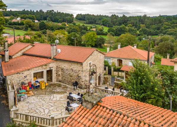1612-Galicia, Pontevedra, A Golada, casa de campo, vista area 1