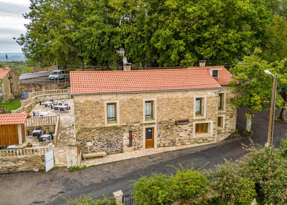 Galicia, Pontevedra, A Golada, country house, arial view 1