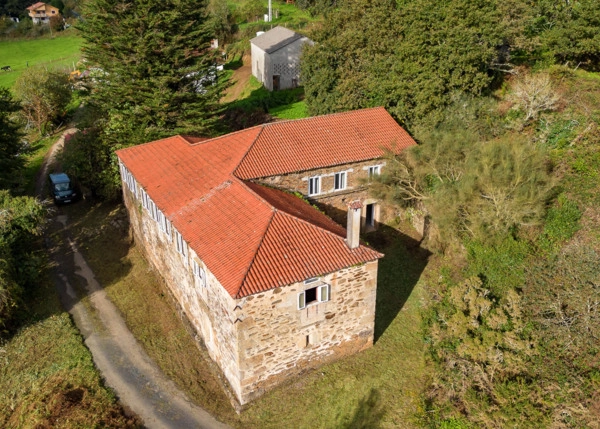 1621- Galicia, la Coruña, Aranga, casa de campo, vista area 1