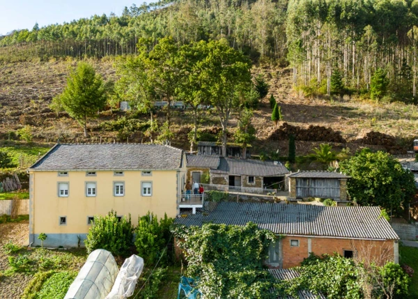 1622- Galicia, Lugo, A Pontenova, country house arial view