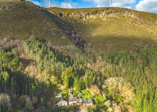 Galicia, Lugo, Ourol, country house arial view 6