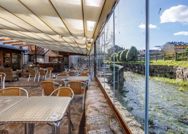 Galicia, Lugo, Valadouro, Hotel Vila do Val, terrace 2