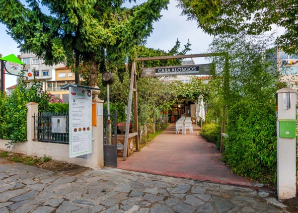 Galicia, La Coruña, Melide, Restaurant, entrance 1