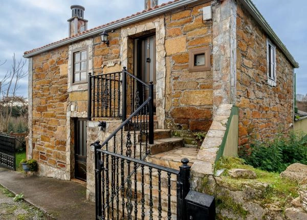  Galicia, Lugo, Taboada, casa de campo, vista frontal