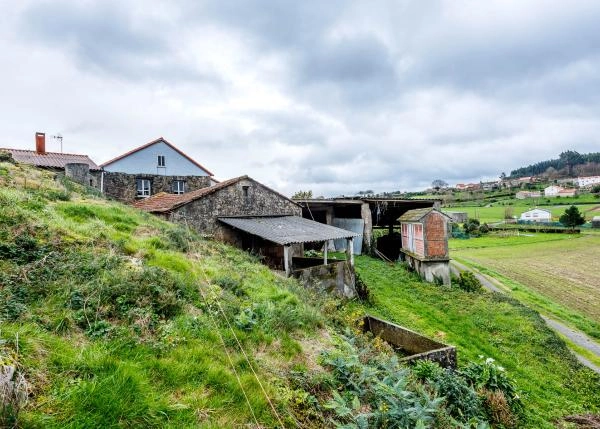 Galicia, La Coruña, Irixoa, country house, arial view 8