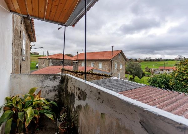Galicia, La Coruña, Irixoa country house, balcony