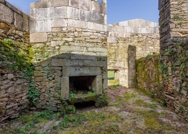 1675-Galicia, A Campiña Lugo, casa de campo, horno