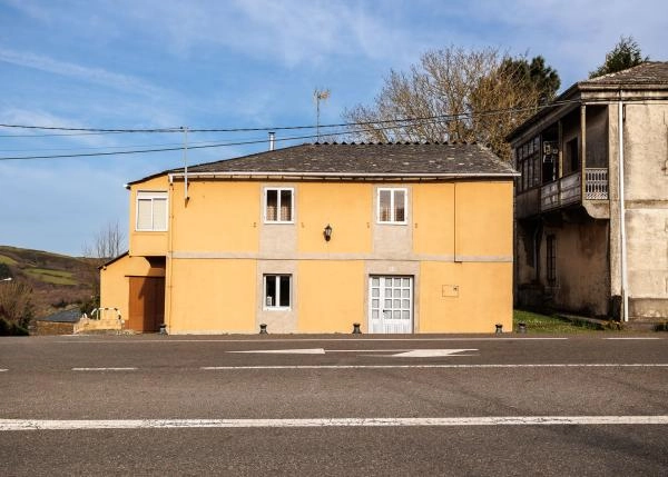 Galicia, Lugo, Vilalba, country house, street view 2