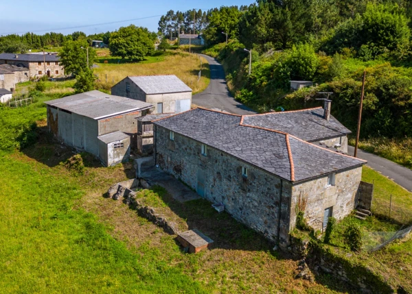 Galicia, La Coruña, San Sadurniño, country house, arial view 1