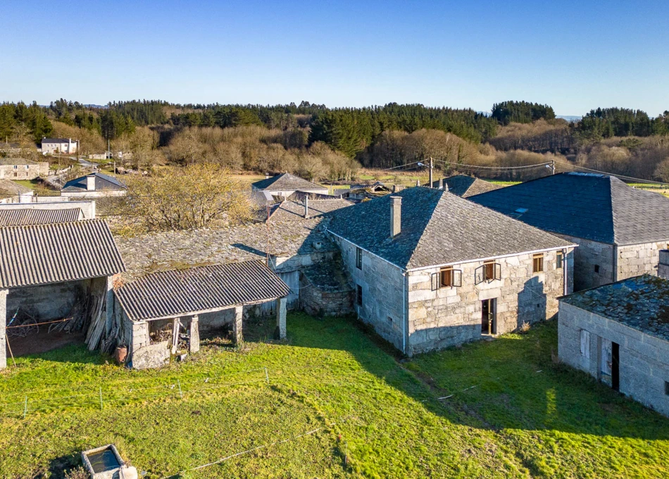 Galicia, Lugo, Corgo, Country house, arial view 1