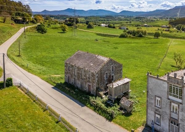 Galicia, Lugo, Valadouro, Country house, arial view 2