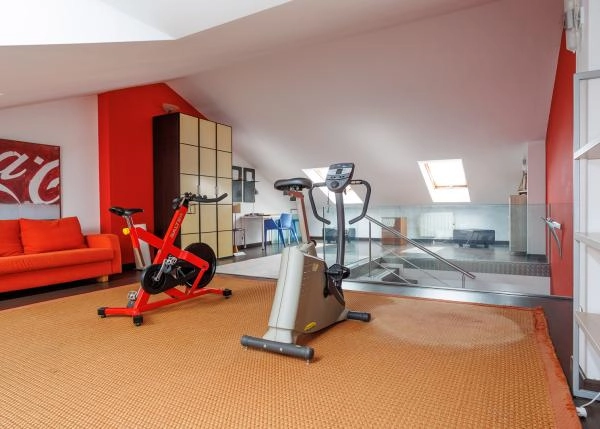 1732 gymnasium in house Laxe interior