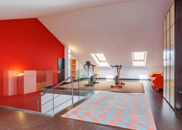 1732 2 gymnasium house Laxe interior