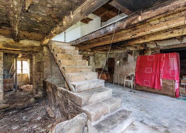 1758-Galicia, Lugo, Damil, country house, vista interior 1
