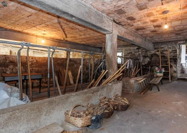 Galica, Lugo, Os Ancares, casa de campo, nave vacuno 1