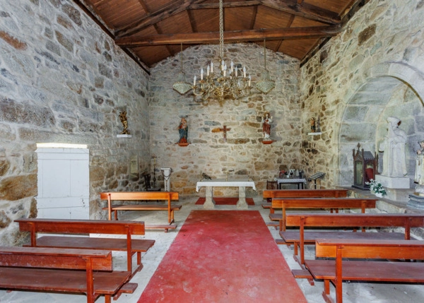 Galicia, Pontevedra, Cervillon, Pazo, interior capilla