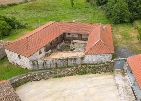 Galicia, Lugo, Taboada country house, arial view 1