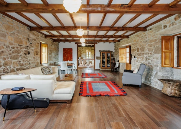  Galicia, Lugo, Taboada country house living room